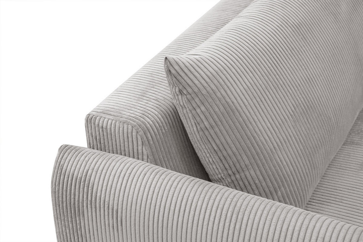 ECKSOFA TAUER 5-Sitzer, weiß - Schwarz/Weiß, Holzwerkstoff/Kunststoff (174/292cm) - Courtois Laville