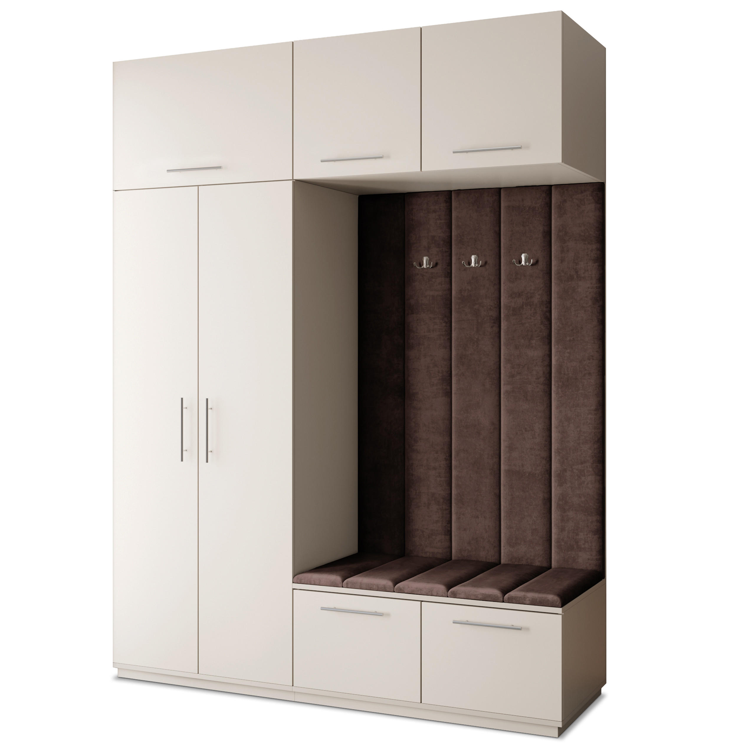 Masseno Garderobenschrank Kaschmir, Braun 180x240x60 cm