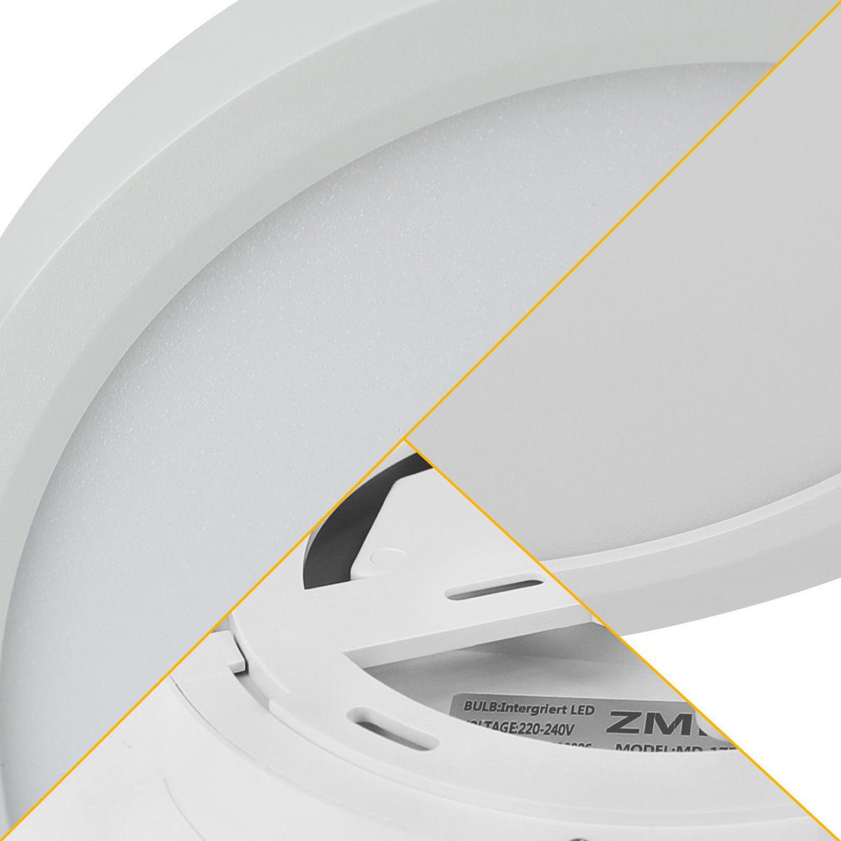 LED-DECKENLEUCHTE Niobe 30/30/2.5cm - Weiß, Kunststoff (30/30/2.5cm) - ZMH