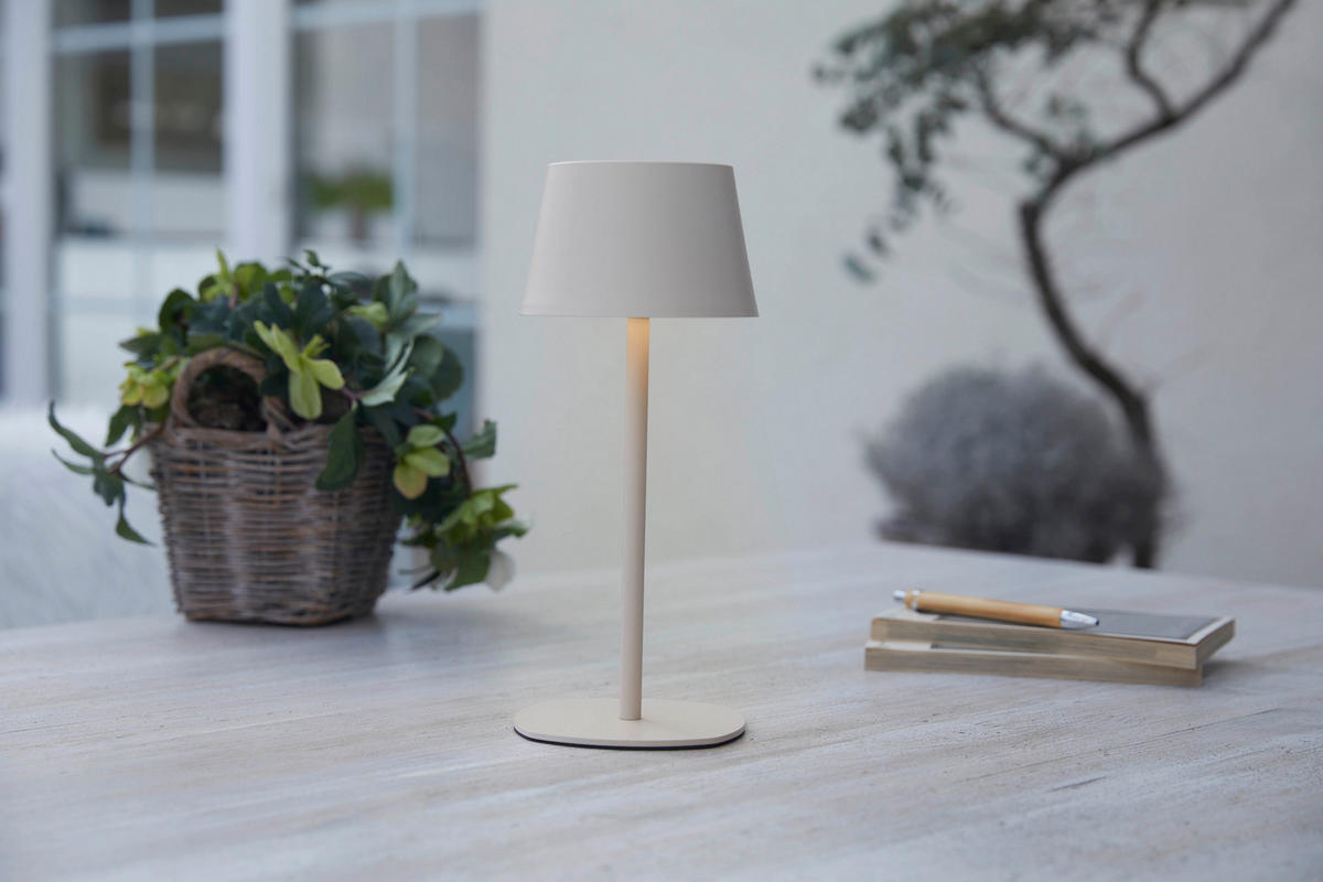 LED Tischlampe 3 in 1 Beige max. 45cm hoch - Beige, Metall (11/11/45cm) - Northpoint