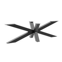 TISCHBEINE Acamar Extreme Metall Schwarz 240/70/72 cm - Schwarz, Metall (80/72/240cm) - Metalo Pro
