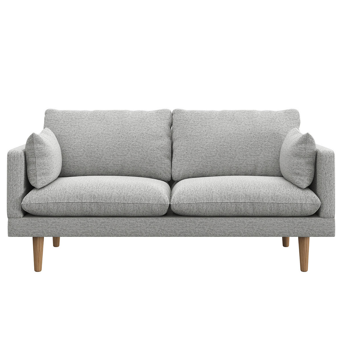 2-SITZER SOFA - Webstoff - Hellgrau, Textil (162/83/85cm) - home24