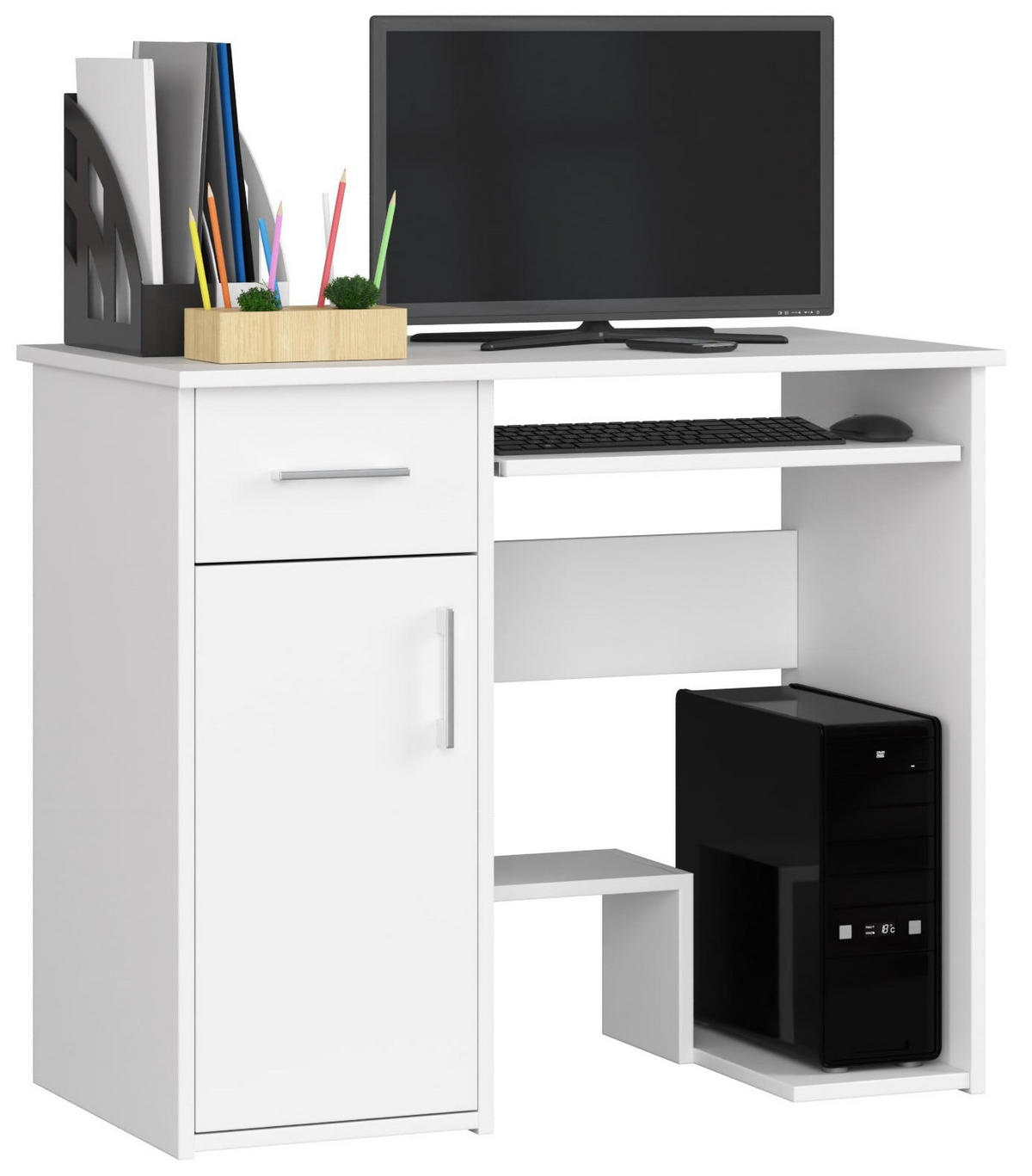 SCHREIBTISCH Weiß 74/90/50 - Weiß, Holzwerkstoff (50/90/74cm) - RAUMHIRSCH FURNITURE