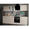 KÜCHENZEILE LECO 280 eiche bordeaux - Bordeaux, Holzwerkstoff (280/82/46cm) - roe furniture