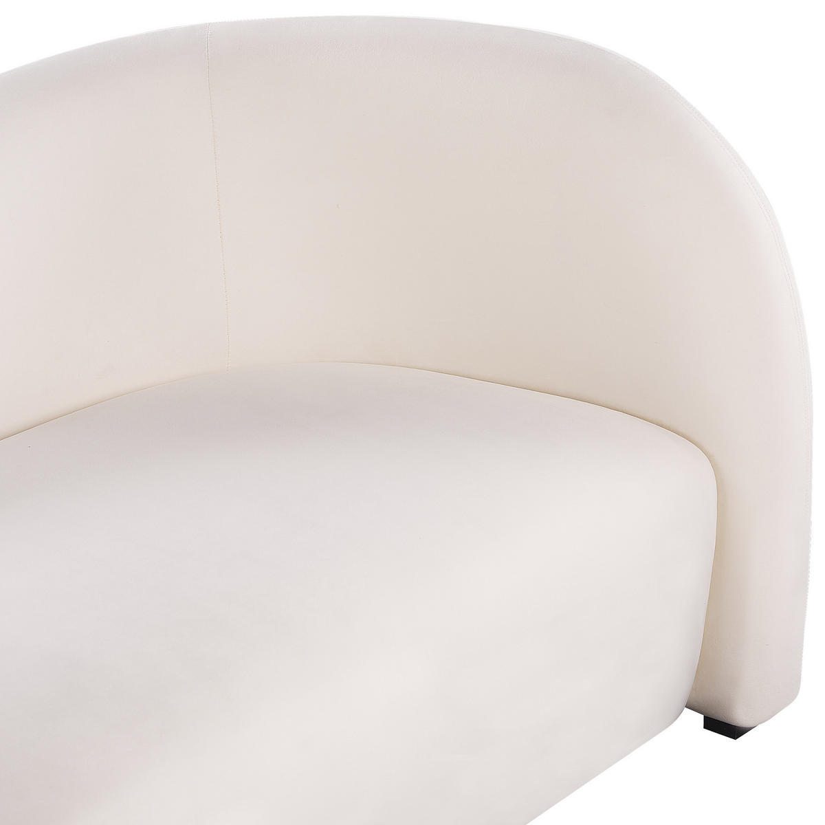 3-SITZER-SOFA Samtstoff Weiß Veltada - Weiß, Textil (205/75/90cm) - Beliani