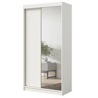 SCHWEBETÜRENSCHRANK mit Spiegel Fiore Plus 2D1L 120 Weiß/Gold - Goldfarben/Weiß, Holzwerkstoff/Metall (120/236/60cm) - mzm24