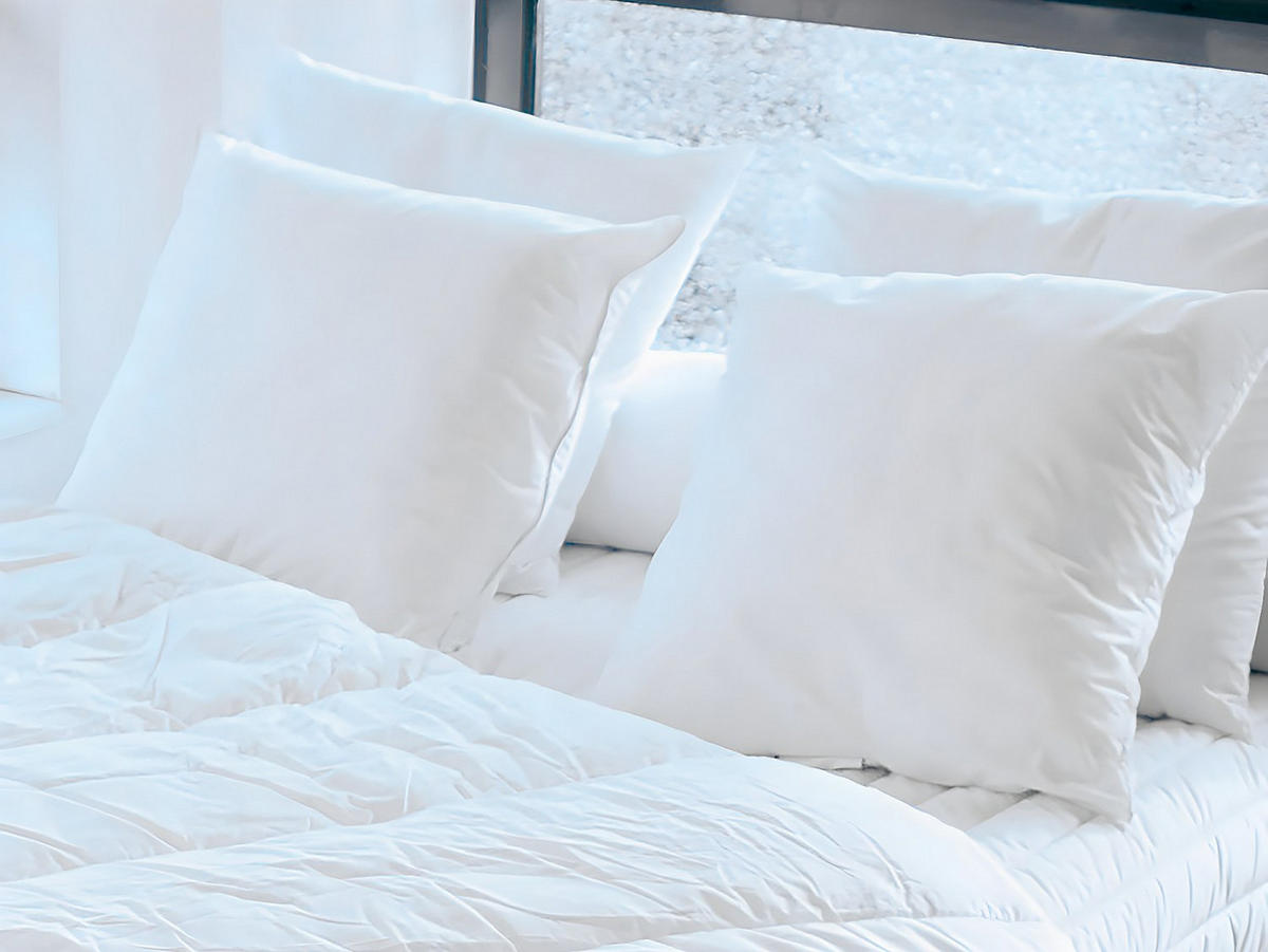 KOPFKISSEN 2er-Set recycelt - Microfaser - 60 x 60 cm - ROSA von DREAMEA - Weiß, Textil (60/60cm) - Vente-Unique