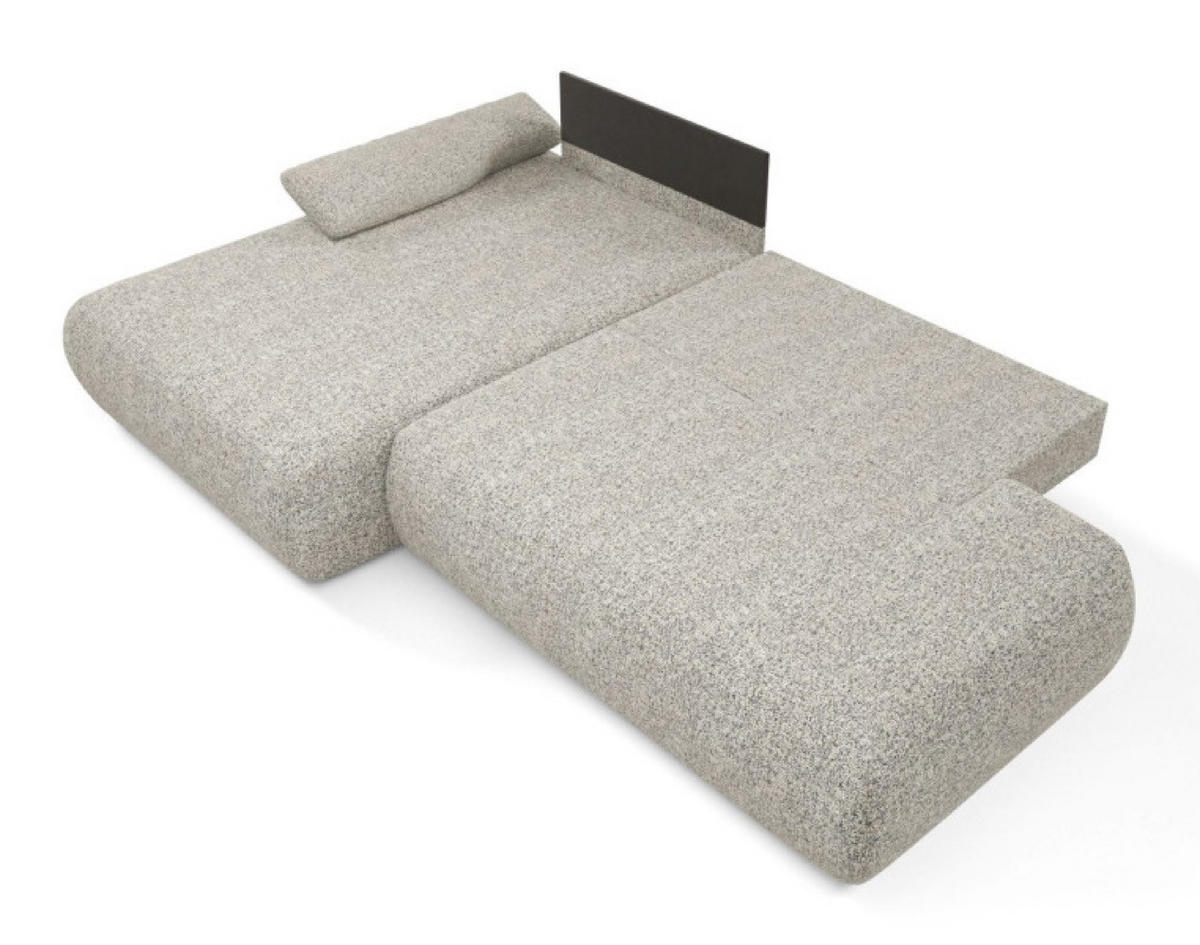 ECKSOFA Grau-Beige PENTI Ausziehbar Mit Bettkasten Links - Beige/Grau, Textil (286/173.5cm) - Sepro Meble