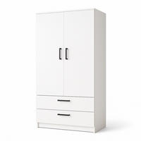 ŠATNÍ SKŘÍŇ S OTOČNÝMI DVEŘMI DOVI, 90/180/50 cm 2dveřová, bílá - bílá, kompozitní dřevo (90/180/50cm) - MASSENO