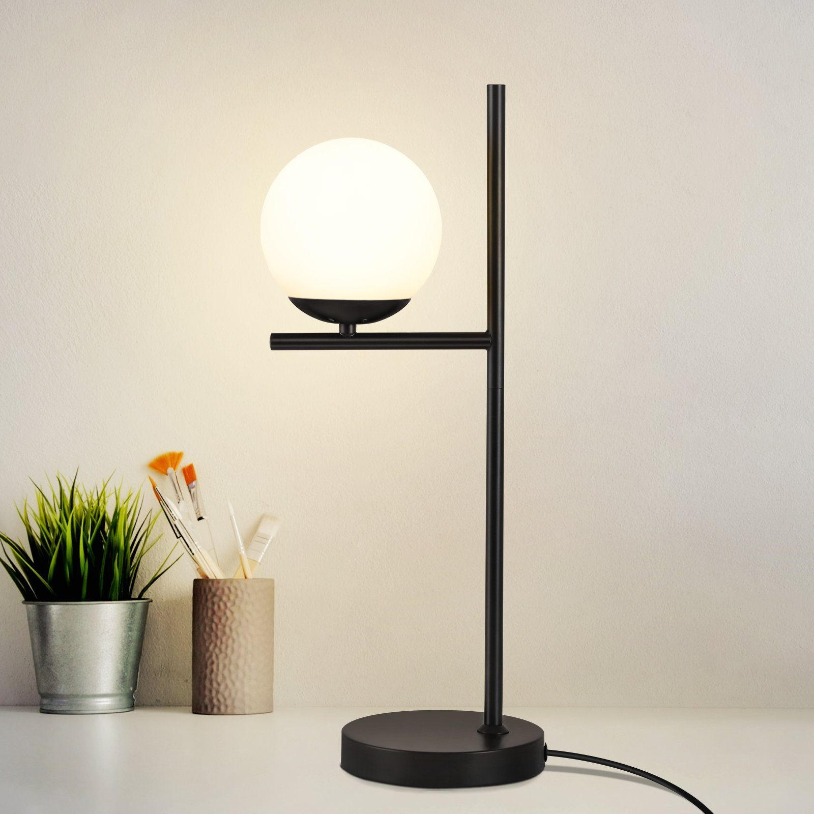 TISCHLEUCHTE Oase 22/22/50 cm - Schwarz, Metall (22/22/50cm) - Nettlife