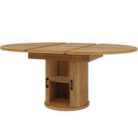 ESSTISCH Ausziehbar Walnuss mit Stauraum 118-158/118/76 cm - Walnussfarben, Holz (118/118/76.8cm) - Oxeza