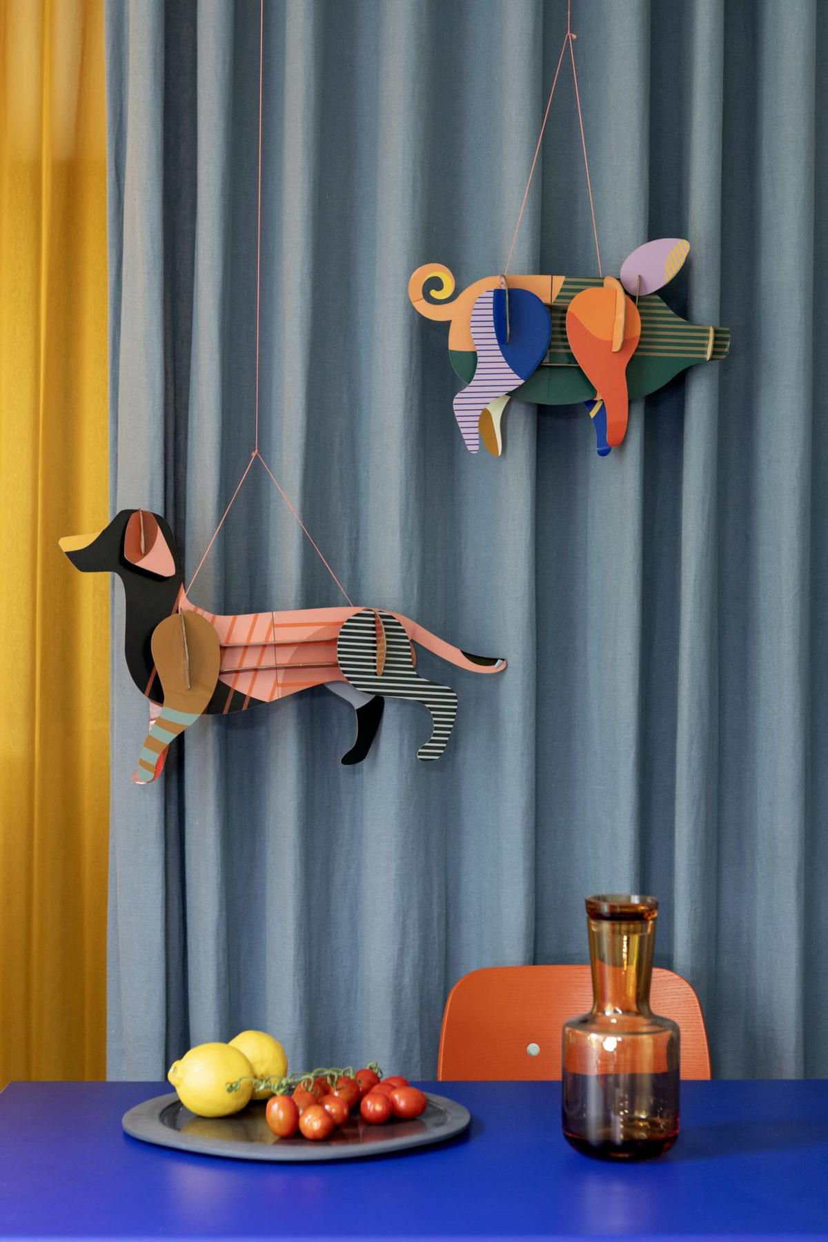 MAL- & BASTELSET, Maggie Dackel, 3D Wandobjekt, Recyclingkarton, studio ROOF - Naturfarben, Karton (58.5/13.6/35.3cm) - ich-zapfe