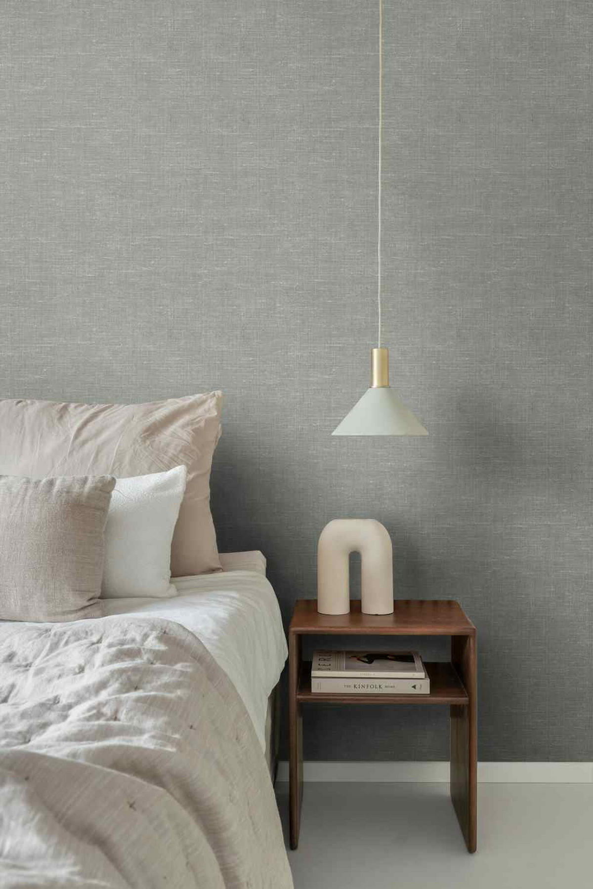 TAPETE Leinen-Optik 53 cm x 10.05 m - Grün, Papier (53/1000cm) - Origin Wallcoverings