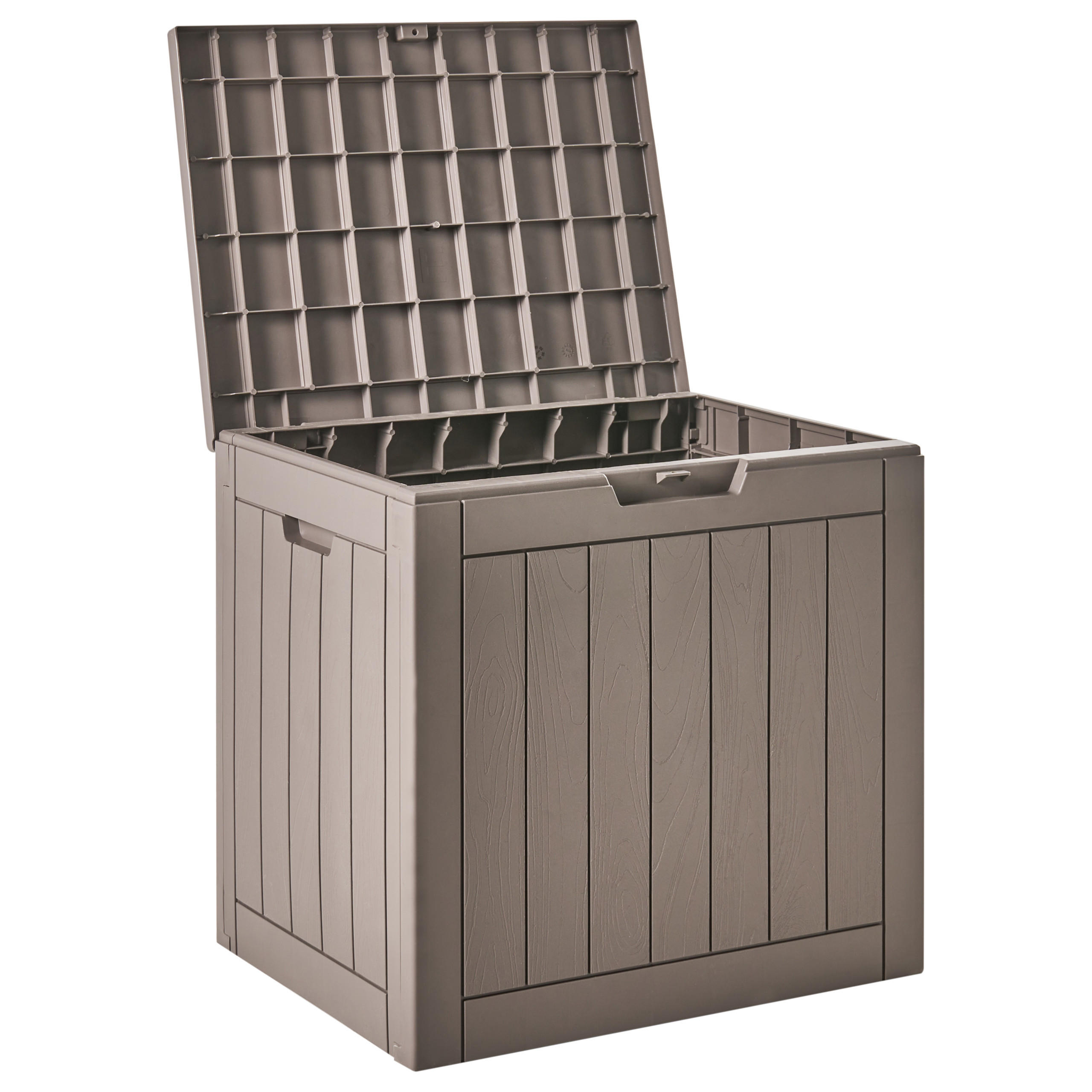 AUFBEWAHRUNGSBOX 56/ 43 cm Taupe - Taupe, Kunststoff (56/53/43cm) - Beliani