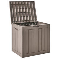 AUFBEWAHRUNGSBOX 56/ 43 cm Taupe - Taupe, Kunststoff (56/53/43cm) - Beliani