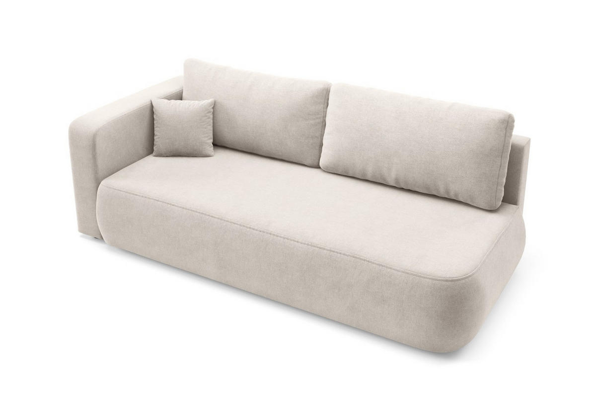 SCHLAFSOFA mit Bettkasten Beige - Beige/Schwarz, Holz/Holzwerkstoff (228/82/106cm) - Furnisell