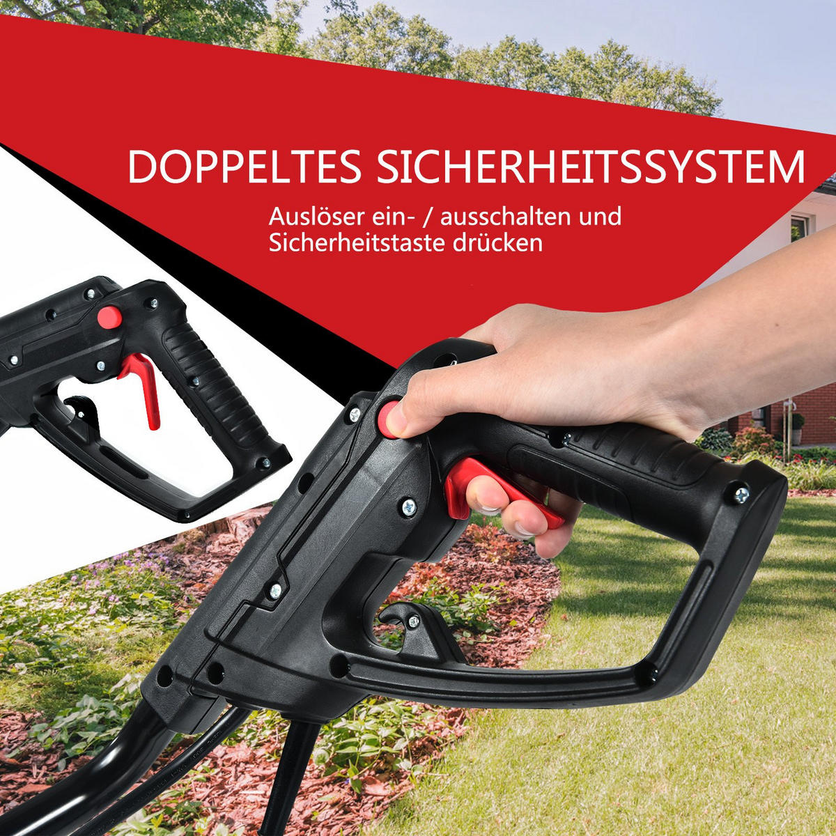 GRUBBERFRÄSEN Rot - Rot, Metall (400/45.5/104.5cm) - COSTWAY