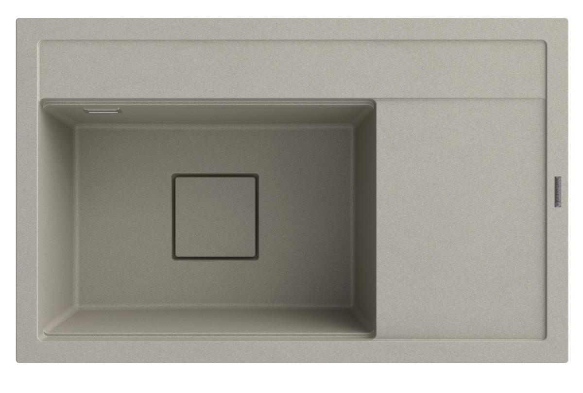 KÜCHENSPÜLE Rendo mit Siphon - Beige, Kunststoff (51/22/81cm) - Granitan