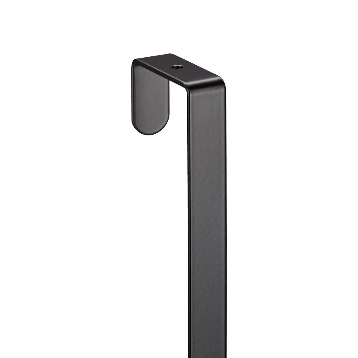TÜRGARDEROBE Schwarz Natur 10 Haken - Schwarz, Holz/Metall (46/47.5/9cm) - Relaxdays