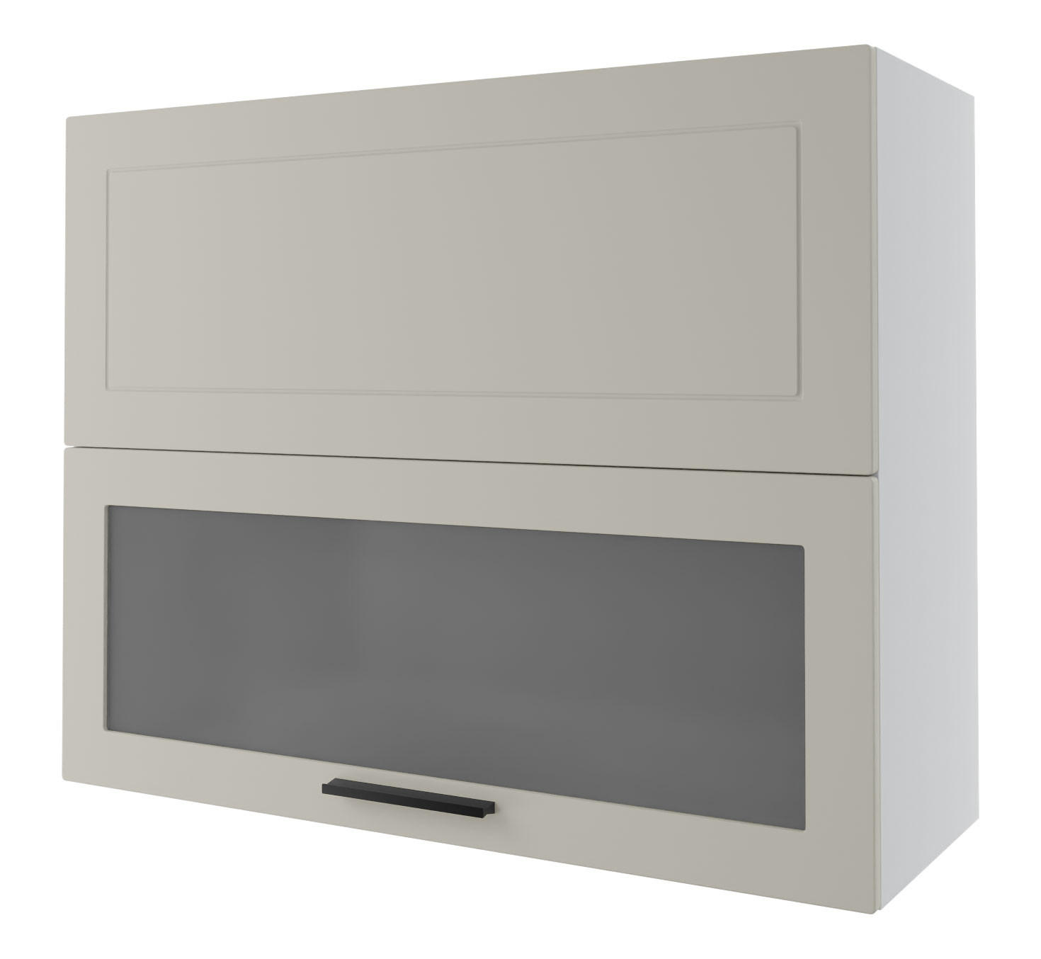 KÜCHENHÄNGESCHRANK Kvantum W8BS/90 Vanille Matt / Weiß Matt 90 / 32,5 / 72cm - Creme/Weiß, Holz/Holzwerkstoff (90/72/32.5cm) - Feldmann-Wohnen