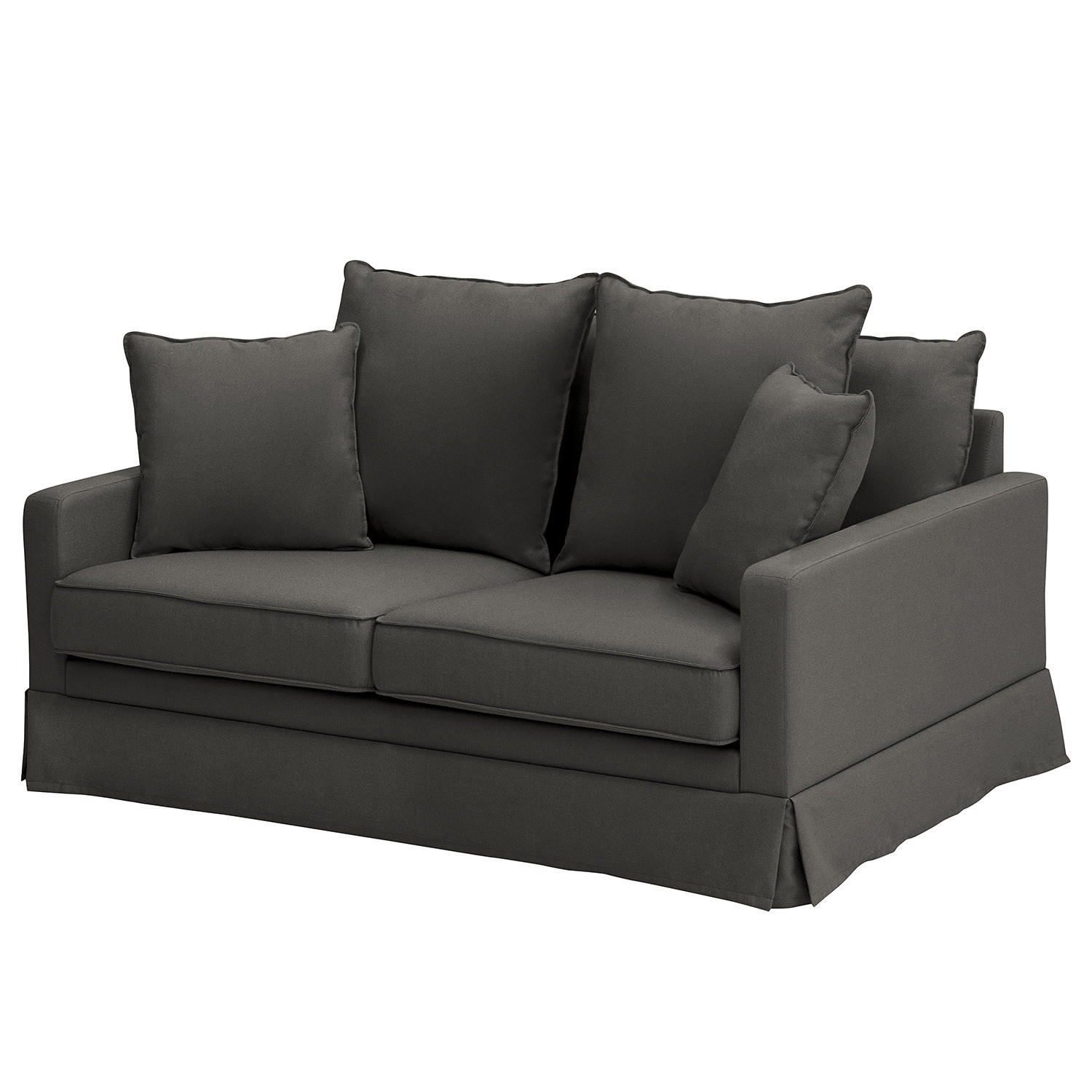 2,5-SITZER SOFA mit Husse - Webstoff - Anthrazit, Textil (170/89/110cm) - home24
