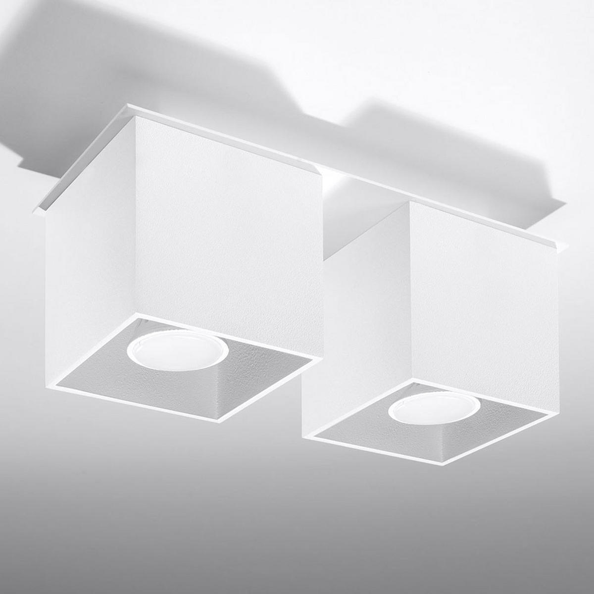 LED DECKENLEUCHTE Aluminium Weiß 2-flammig - Weiß, Metall (26/10/12cm)