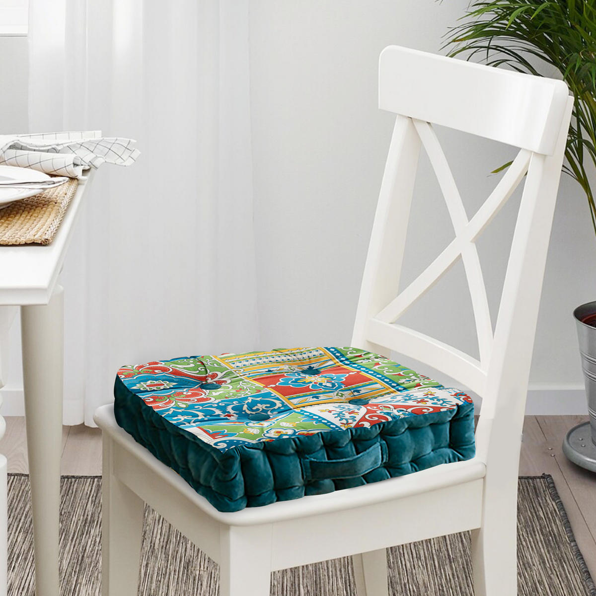 SITZKISSEN Bodenkissen Cord 40*40cm - Multicolor, Textil (40/40/10cm) - Vercart