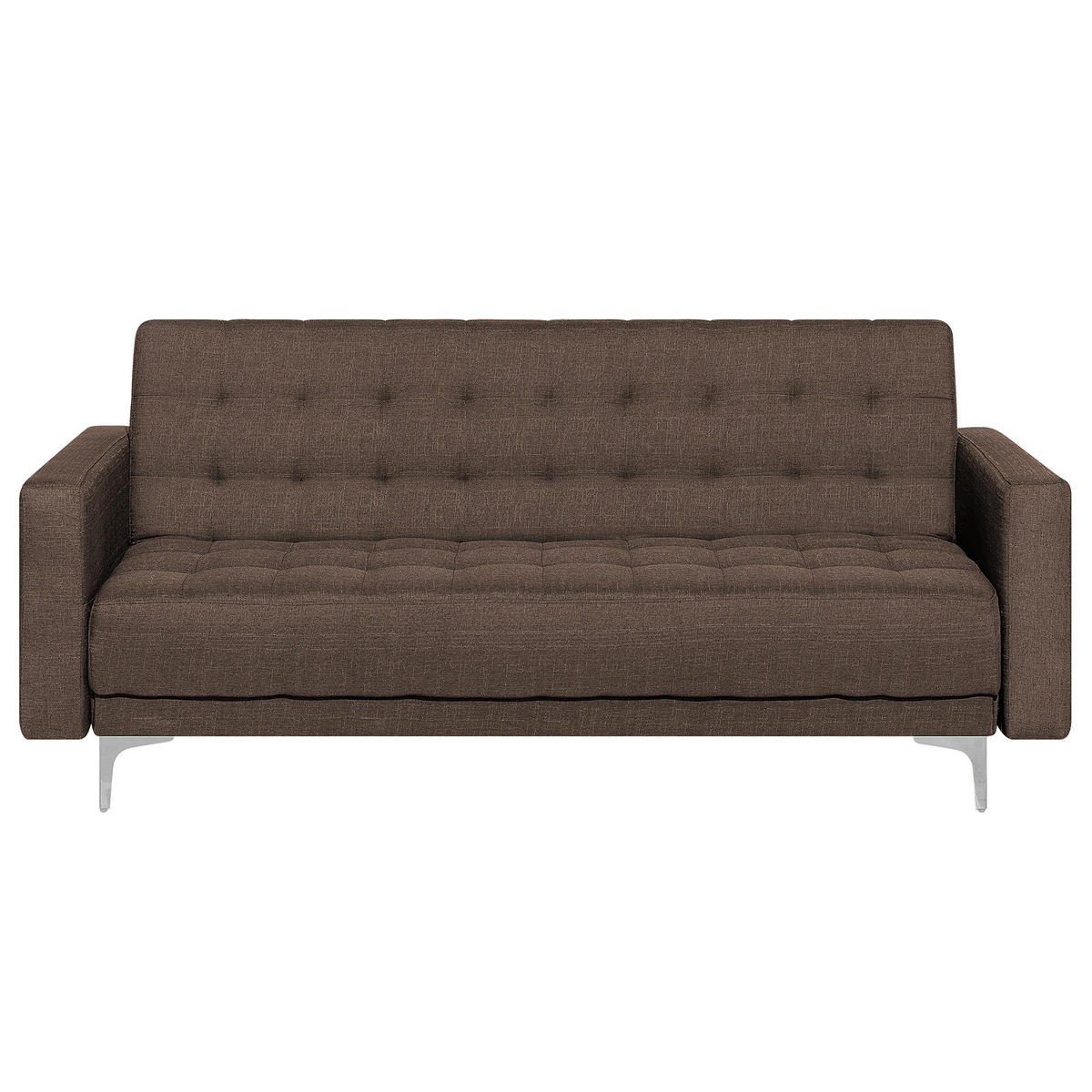 3-SITZER-SCHLAFSOFA Polsterbezug Dunkelbraun Aberdeen - Dunkelbraun, Textil (186/83/88cm) - Beliani