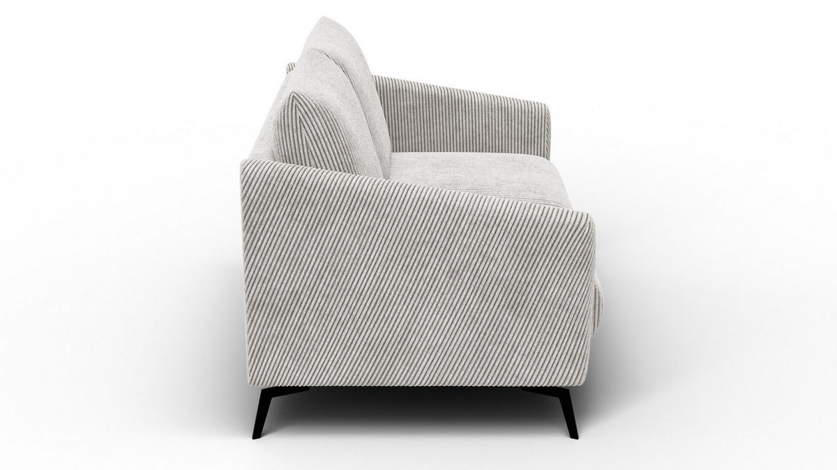 SOFA VILT 2-Sitzer, perlweiß - Schwarz/Weiß, Holzwerkstoff/Textil (142/89/94cm) - Courtois Laville