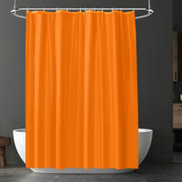 DUSCHVORHANG Orange 180 x 180 cm - Orange, Kunststoff (180/180cm)