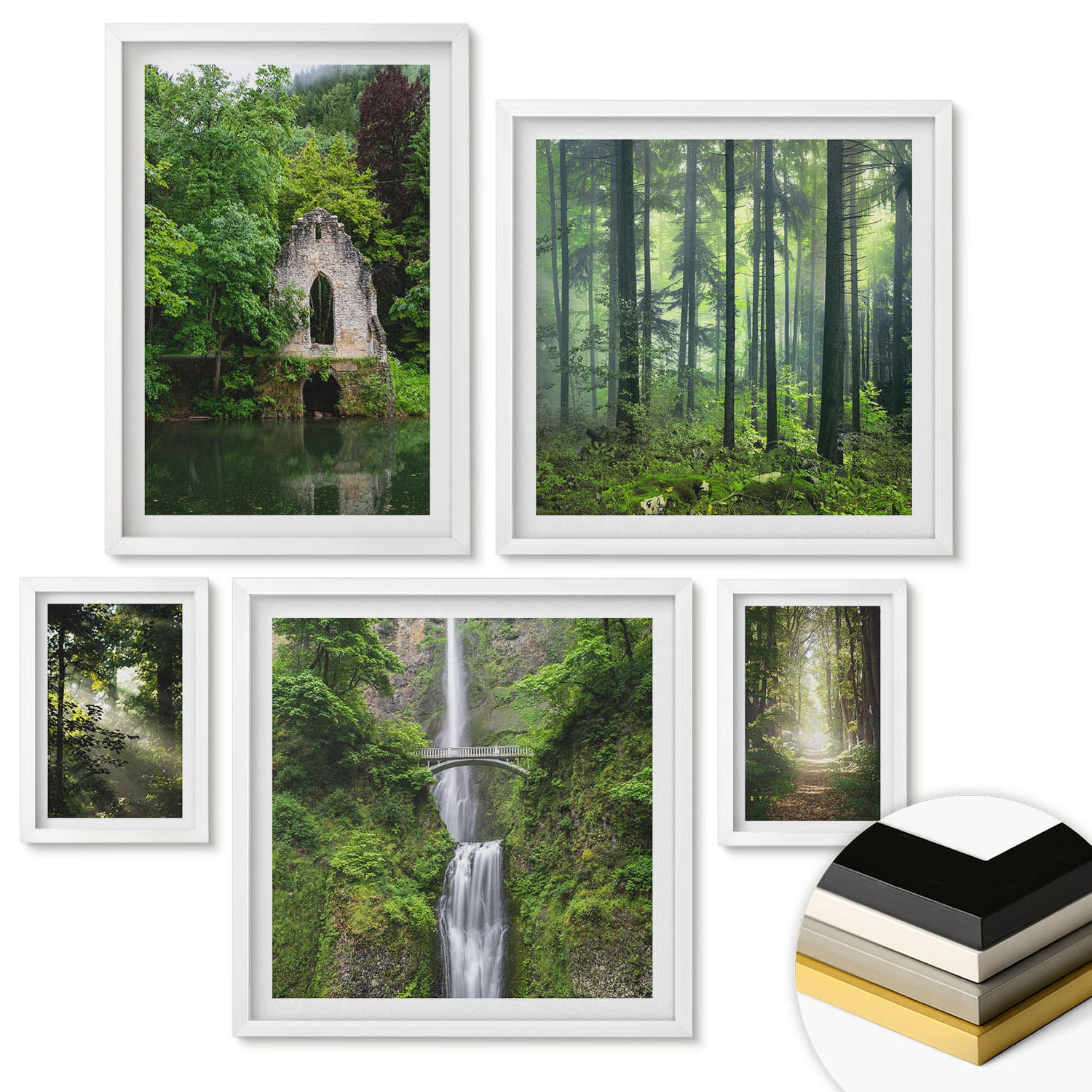ArtPrintCave Wandbilder Weiß 40x60 cm