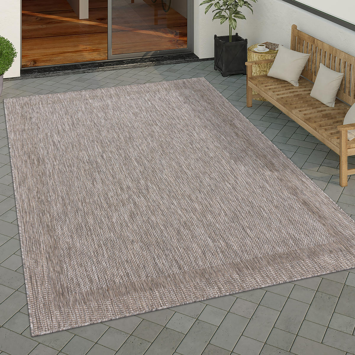 OUTDOORTEPPICH 150/150 cm Roma 272 - Naturfarben, Textil (150/150cm) - Paco Home