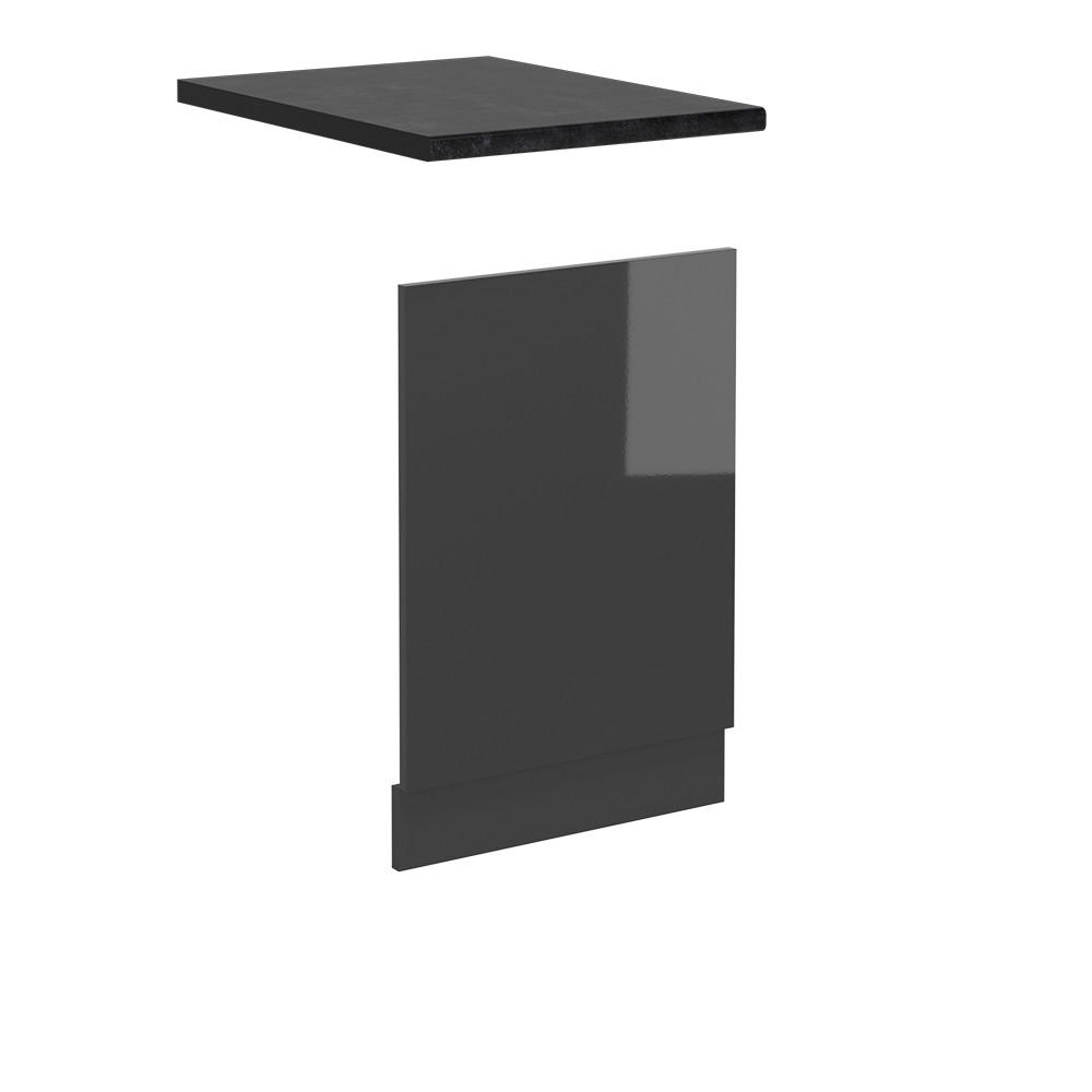 GESCHIRRSPÜLBLENDE R-Line Anthrazit Hochglanz 45 cm , AP Anthrazit - Schwarz Hochglanz/Anthrazit, Holzwerkstoff (45/57.2/1.6cm) - Vicco