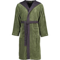 BADEMANTEL UNISEX KAPUZE POPPY MUD GREEN/ANTHRAZIT - 0032 - Grün, Textil (Snull) - Vossen