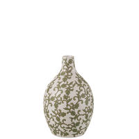 VASE YEZI - Porzellan - Grün/Weiß - Ø 20 cm - Multicolor, Keramik (33cm) - J-Line