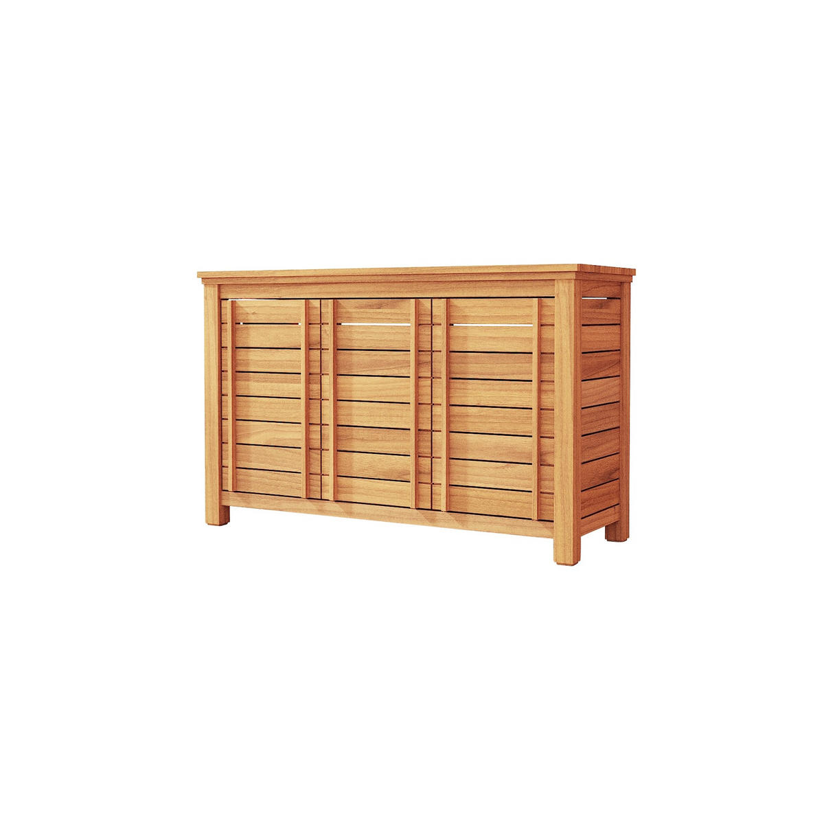 WASCHTISCHUNTERSCHRANK Rose Natur aus Teak - Naturfarben, Holz (125/80/45cm) - Tikamoon