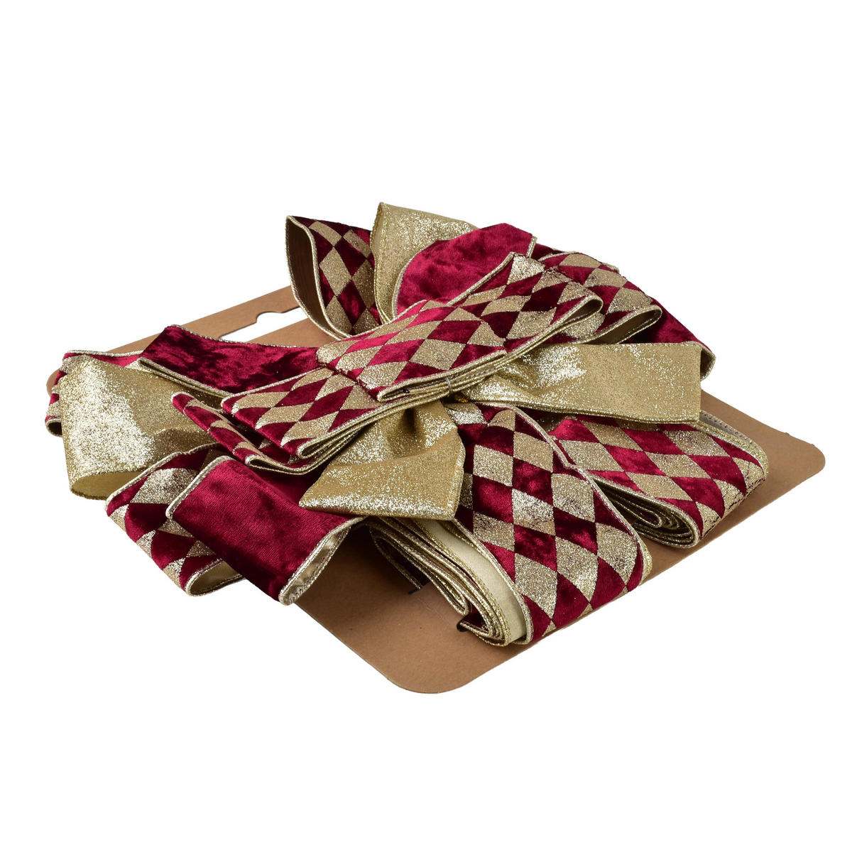 DEKOSCHLEIFE SANTA LILA Bordeaux Samt - Bordeaux, Textil (35/5/35cm) - Mondex