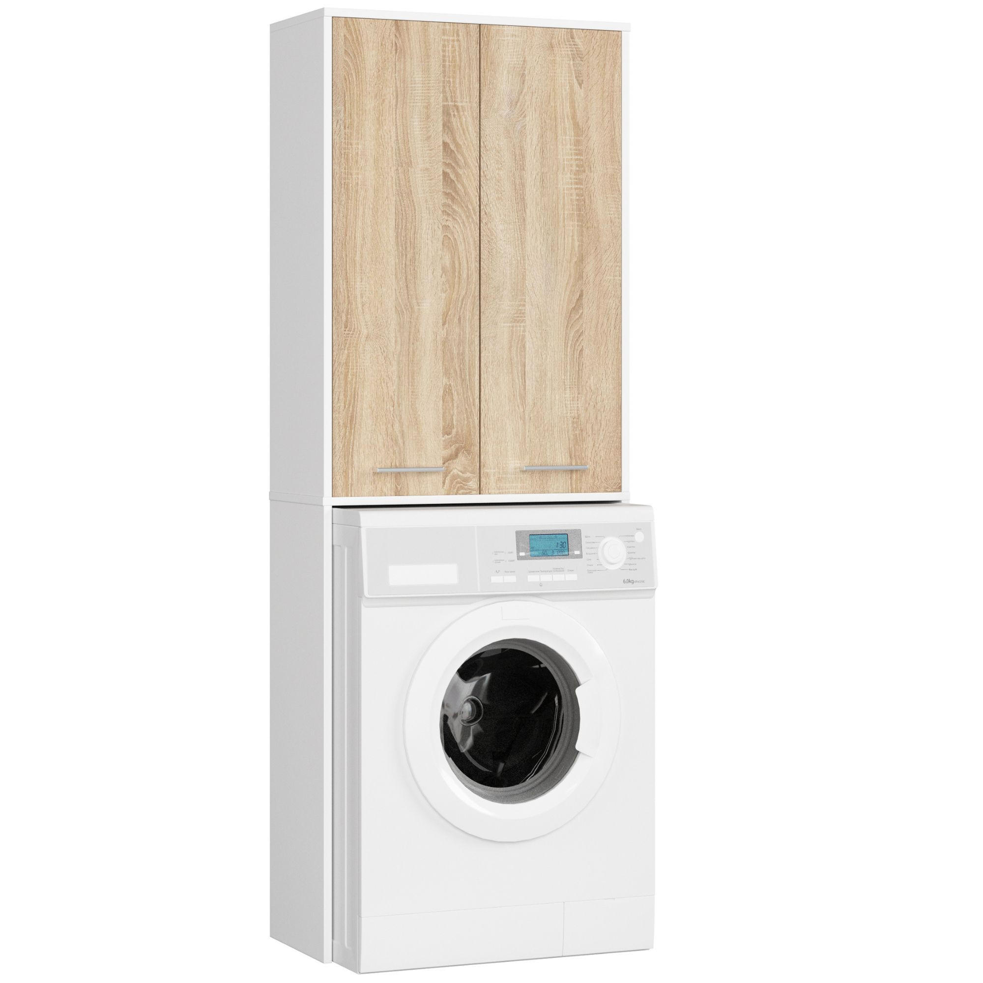 COMODA DE BAIE Alb, stejar Sonoma 180/64/30