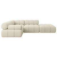 ECKSOFA modulares Sofa Felto-L1 - 285x190x70 cm Beige Bouclé - Beige, Holzwerkstoff/Textil (285/190cm) - ALTDECOR