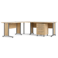 ECKSCHREIBTISCH Eiche Dekor - Eiche Wotan, Holzwerkstoff (230/200/75cm) - ebuy24