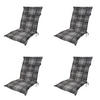 GARTENSTUHLKISSEN Patchy 105/50 cm 4er-Set - Grau, Textil (50/6/105cm) - Madison