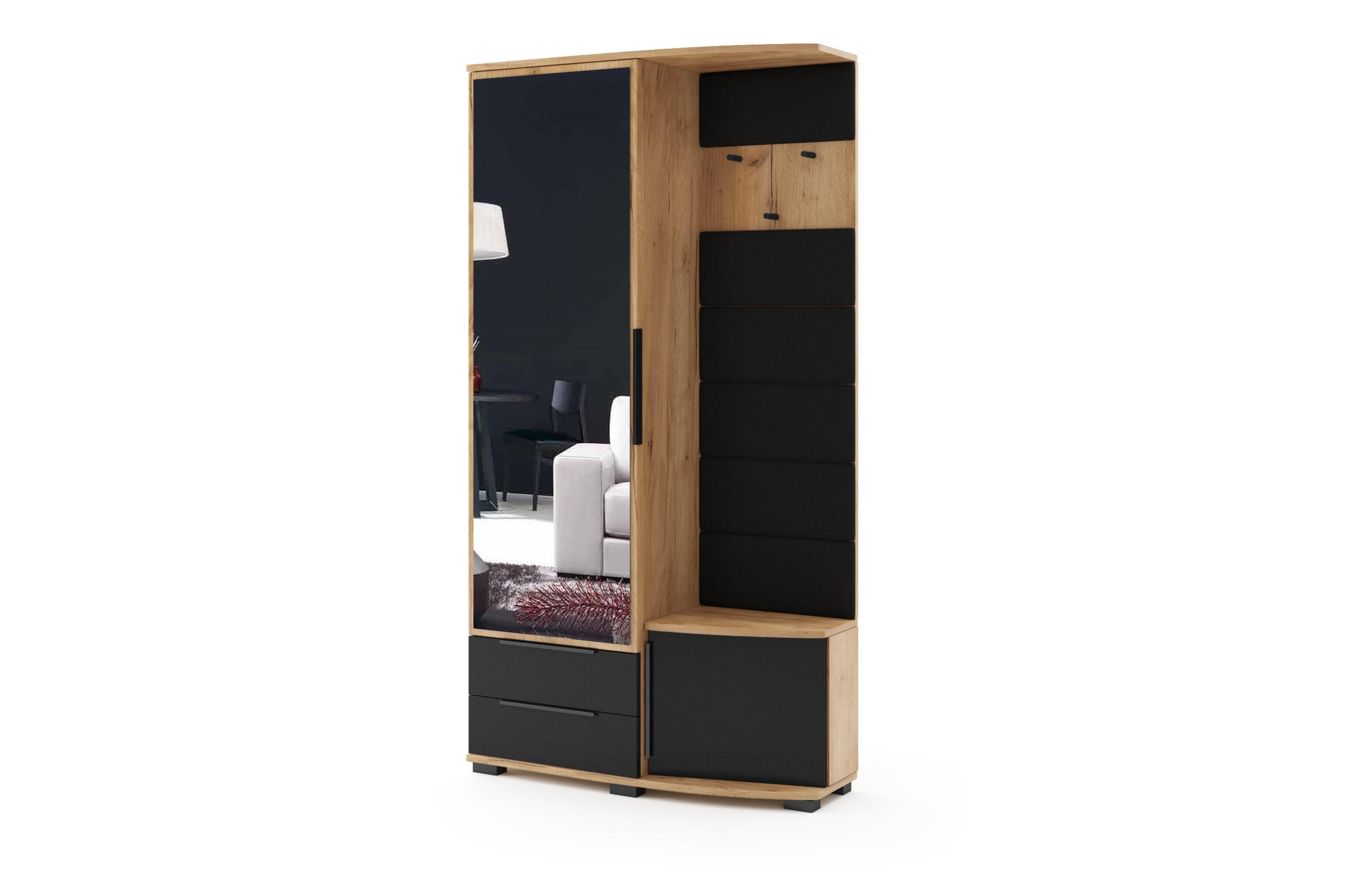 BM-Möbel Garderobe Gold 100x190x35 cm