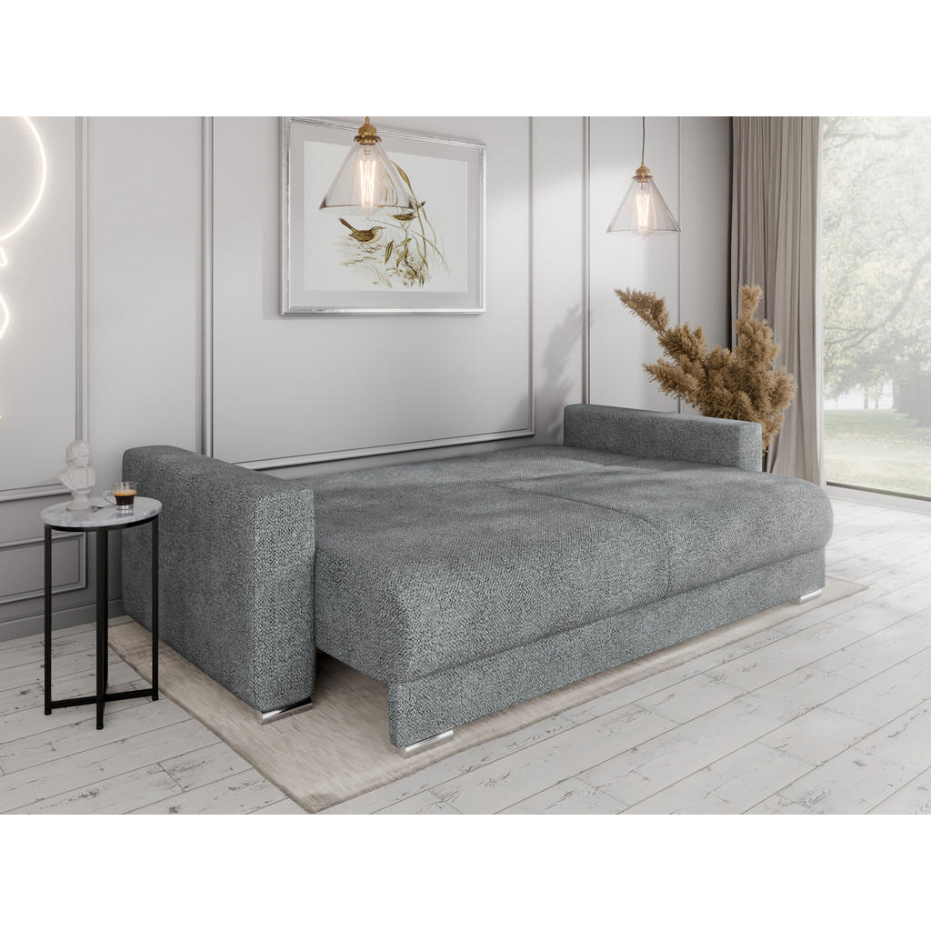 Thumbnail - Homesy Schlafsofa, Grau, Holz, 229x87x97 cm, Wohnzimmer, Sofas & Couches, Schlafsofas