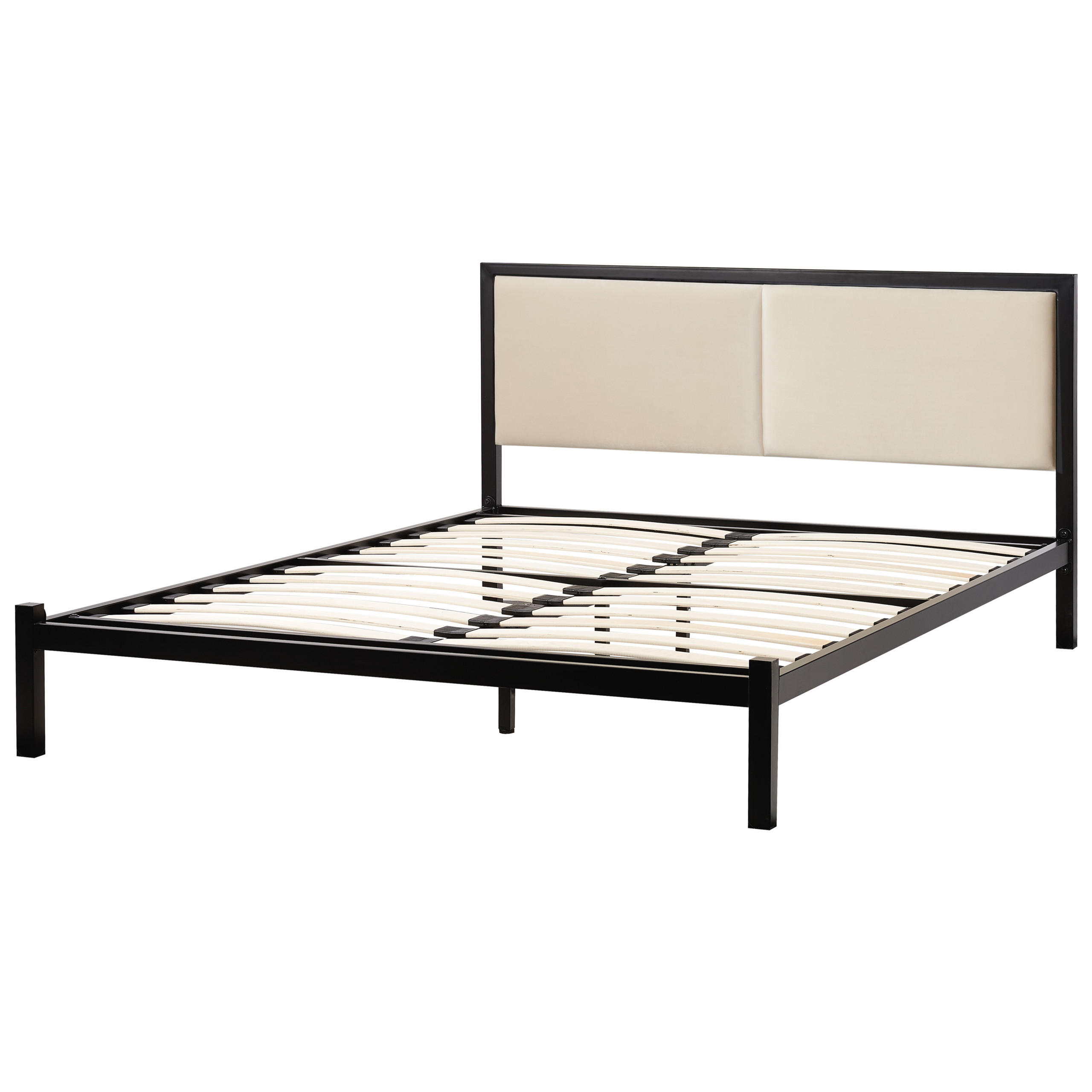 BETT mit Lattenrost 140x200 cm Schwarz Clamart - Schwarz, Metall (140/200cm) - Beliani