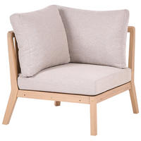 GARTEN-ECKMODUL Akazienholz Hellbraun Rivello - Hellbraun/Beige, Holz (80/84/80cm) - Beliani