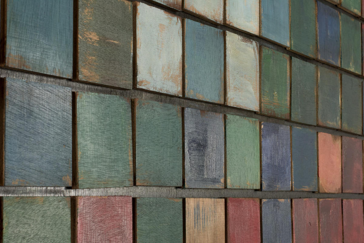 HOLZBILD Bunt 100/70 cm - Multicolor, Holz (7/70cm) - KUNSTLOFT
