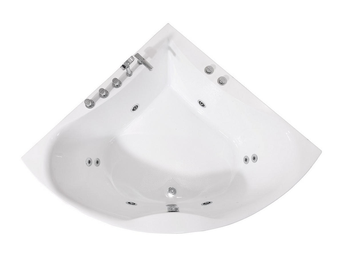 WHIRLPOOLBADEWANNE - 1 -Sitzer - Acryl - weiß - AGYNESS - Weiß, Kunststoff (135/57/135cm) - Vente-Unique