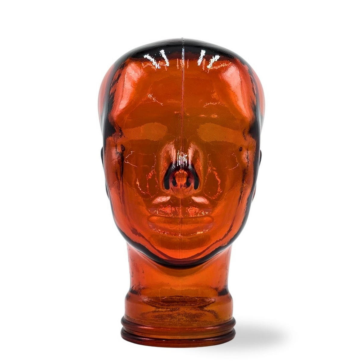KOPFHÖRERSTÄNDER MICK Glas T04 hot orange - Dunkelorange, Glas (21/29/21cm) - DESIGN DELIGHTS