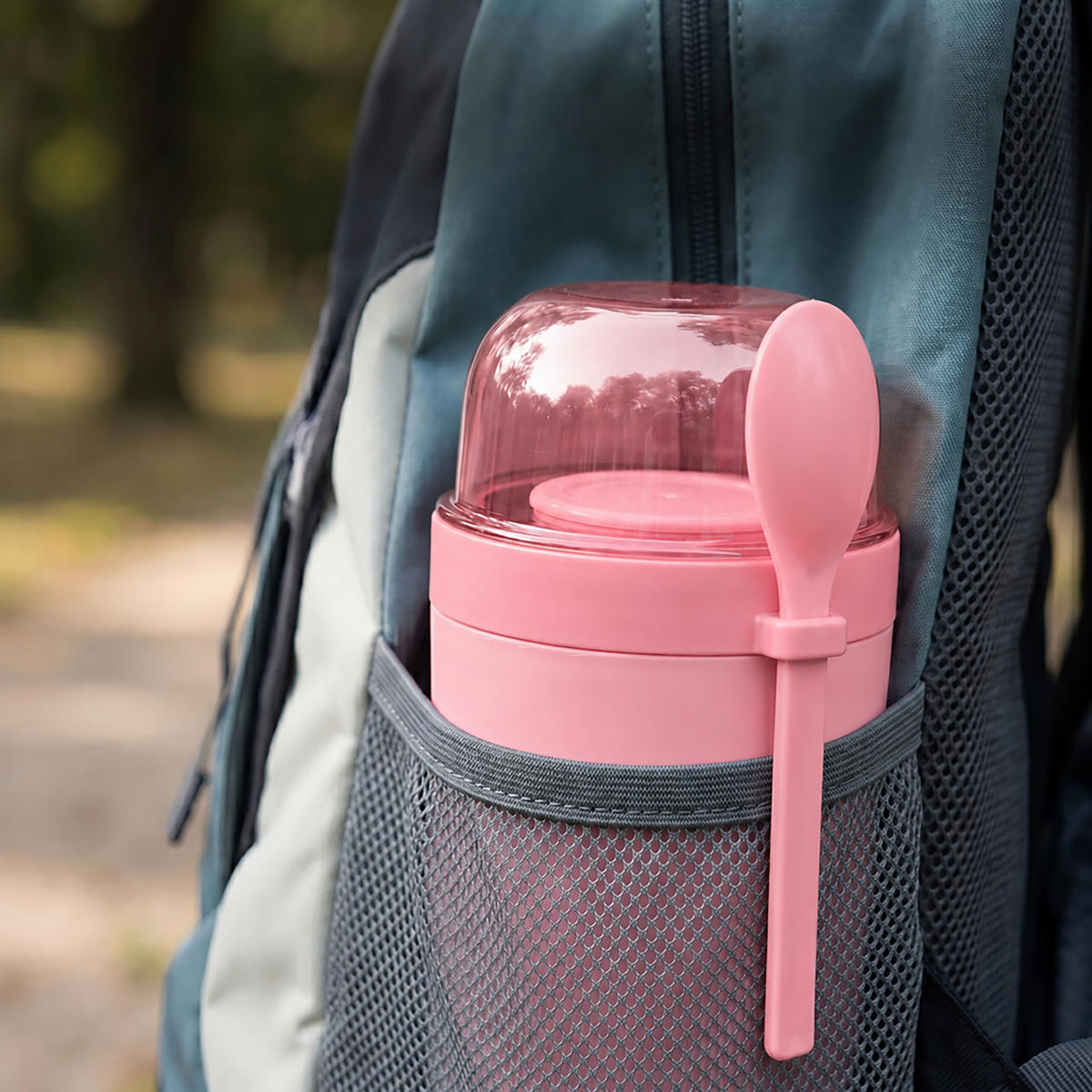 MÜSLIBECHER Pink 4er-Set auslaufsicher - Pink, Kunststoff - Relaxdays