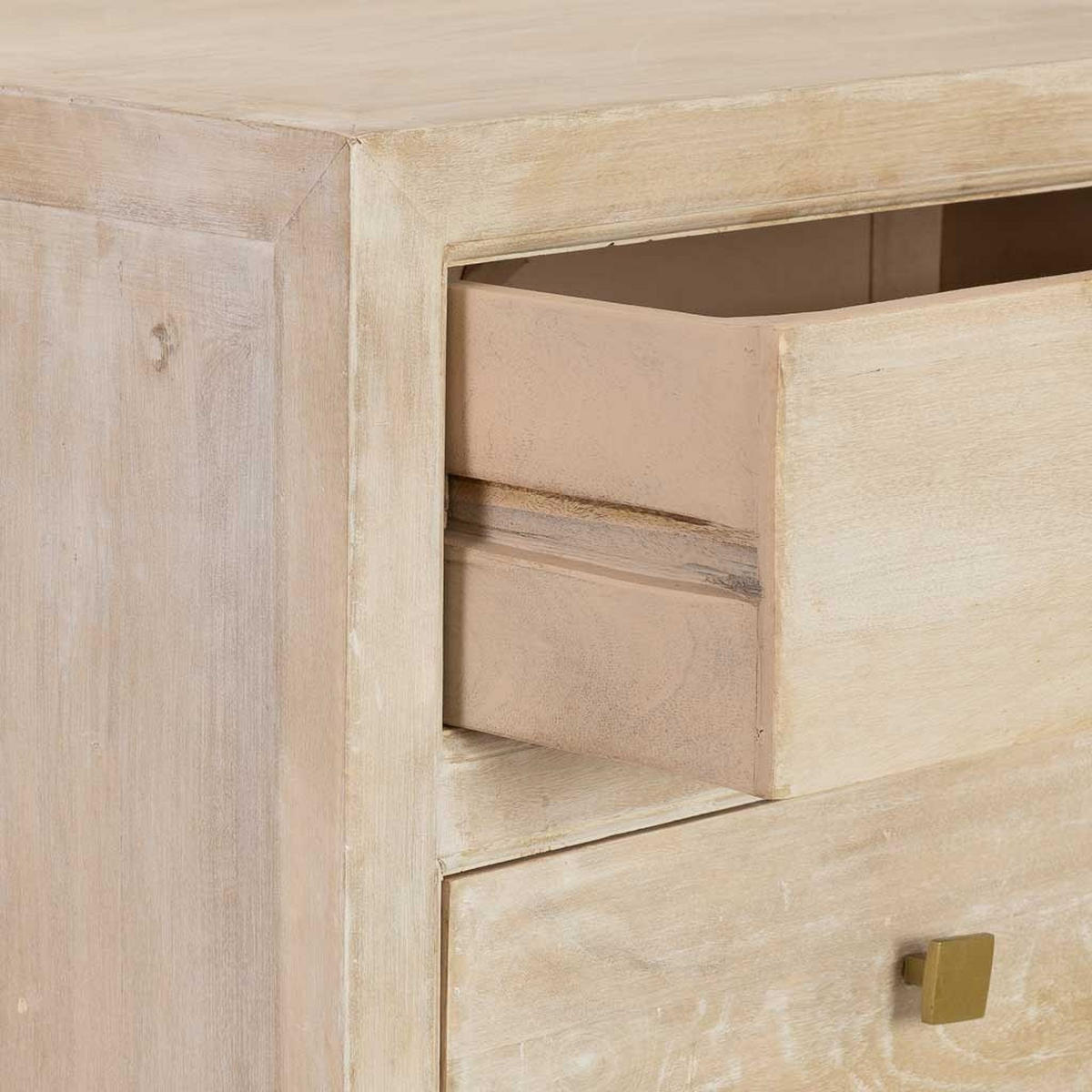 KOMMODE aus Holz, beige, 60x45x116cm - Beige, Holz (60/116/45cm) - Wanderlust